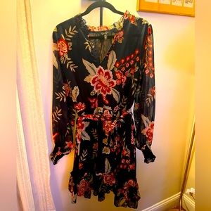 Jessica Simpson XL Women's Zephyr Floral-Print Ruffled Mini Dress
